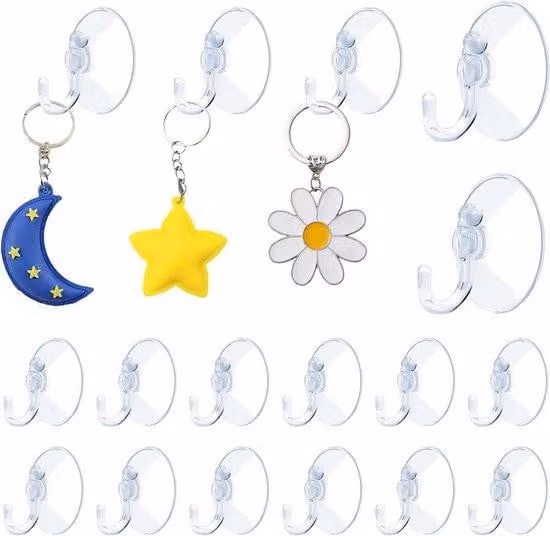 Adesivo per finestre 4 cm - 40 pezzi - extra forte - a vuoto - senza trapano - Supporto per finestre - Vetro e bagno - Cucina