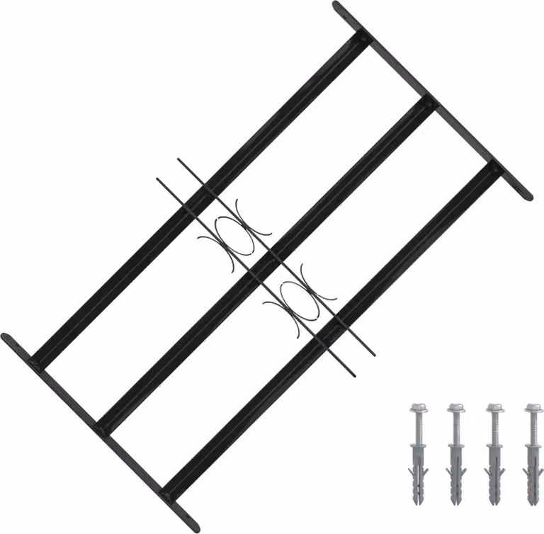 Griglia Finestra 75.5 x 45 cm Acciaio verniciato a polvere Nero