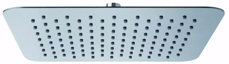 Schläfer 134700 | Soffione Doccia Quadro 20x20 cm a Pioggia, Anticalcare ad Alta Pressione Ultra Sottile in Acciaio Inox, Soffione per Cabina Doccia, Snodo Regolabile Universale G 1/2, Cromo, Argento