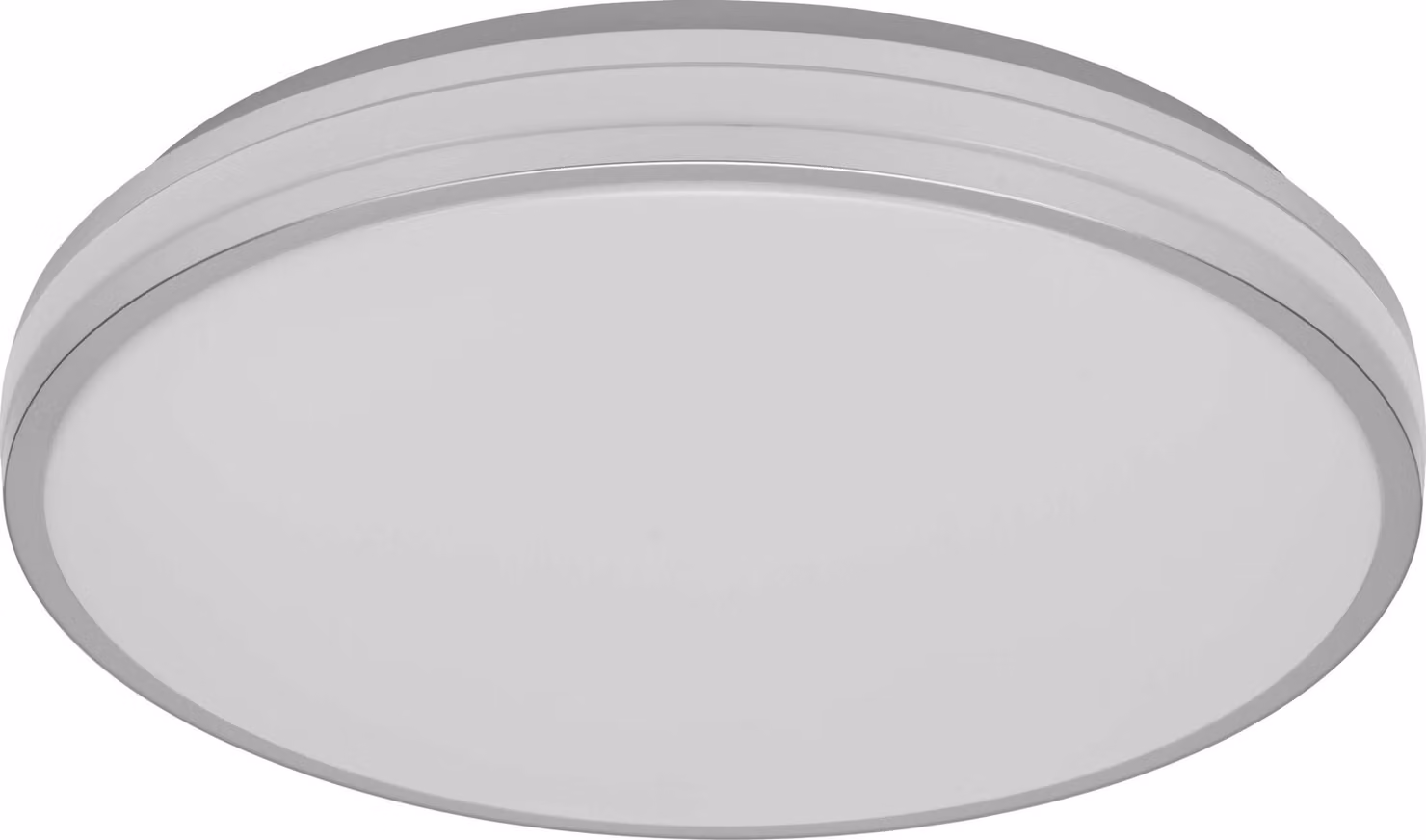 OSRAM Orbis Caleb Lampada da soffitto a LED 385 mm, 24 W, 3000 K bianco caldo, argento, metallo con anello in plastica, IP20