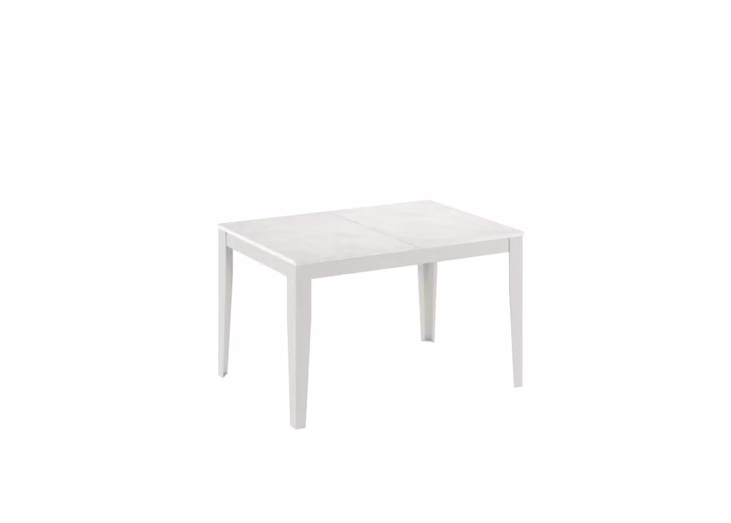 Tavolo allungabile moderno IPERBRIKO bianco con piano in MDF laminato e base in metallo per soggiorno e sala da pranzo – 2