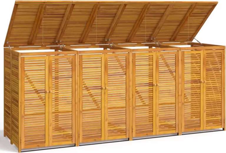 Copribidone Quadruplo 210x89x117 cm in Legno Massello di Acacia