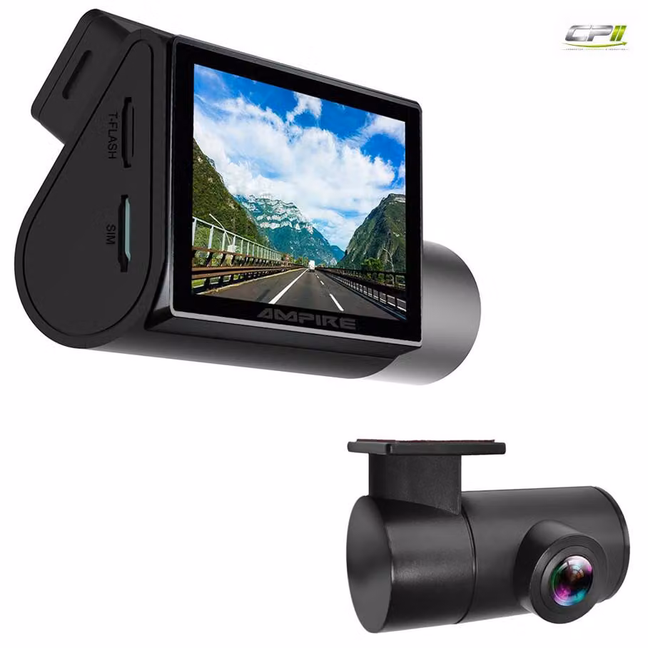 Ampire DC7-Plus Dashcam a 2 canali con touchscreen