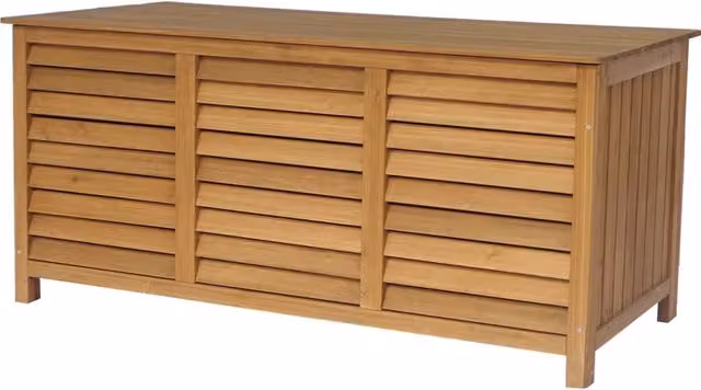 Cassapanca da giardino Habitat in legno di abete marrone L: 130 cm, P: 64 cm, H: 60 cm – 1