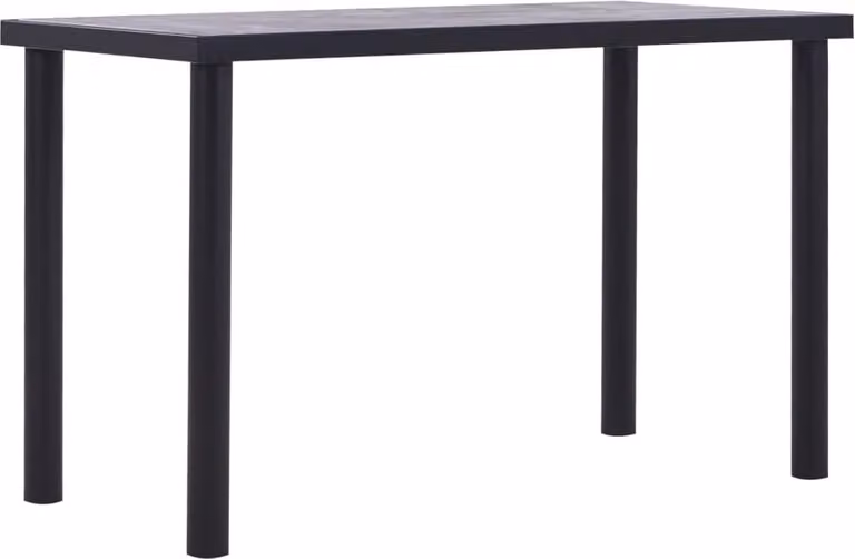 Maison Exclusive - Tavolo da pranzo nero e grigio cemento 120 x 60 x 75 cm in MDF