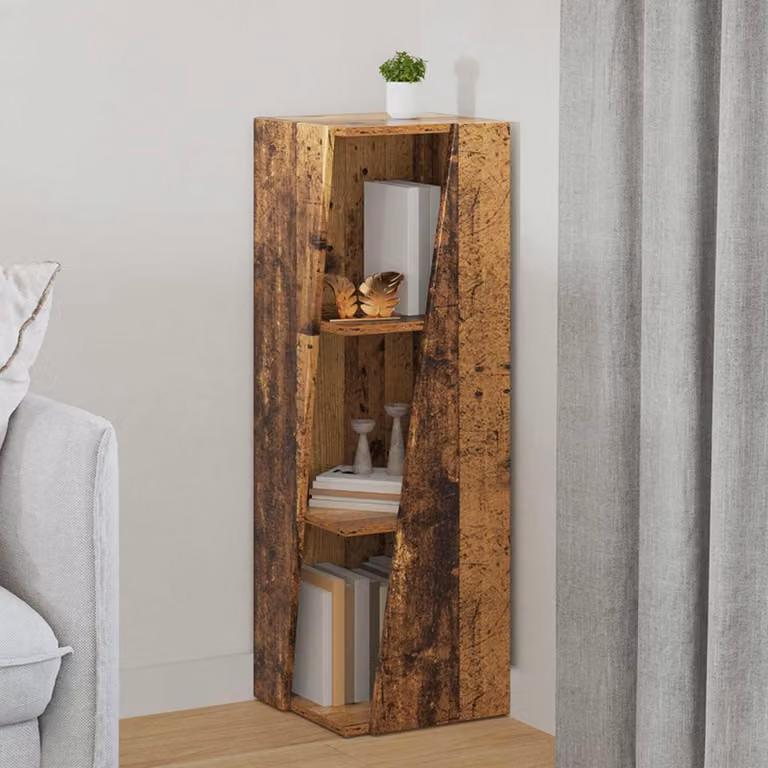 Mensola laterale vidaXL in legno ingegnerizzato marrone, L 33 cm x P 32 cm x H 100,5 cm