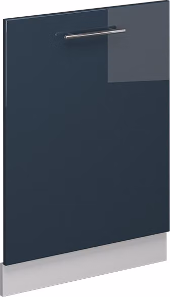 Pannello frontale della lavastoviglie Vicco Fame-Line Blu scuro lucido 60 cm senza piano di lavoro, Model 54312