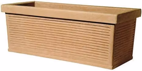 Cassetta Millerighe Impruneta Telcom in resina per fioriere da esterno, colori marrone o beige, L: 103 cm, P: 42 cm, H: 37 cm