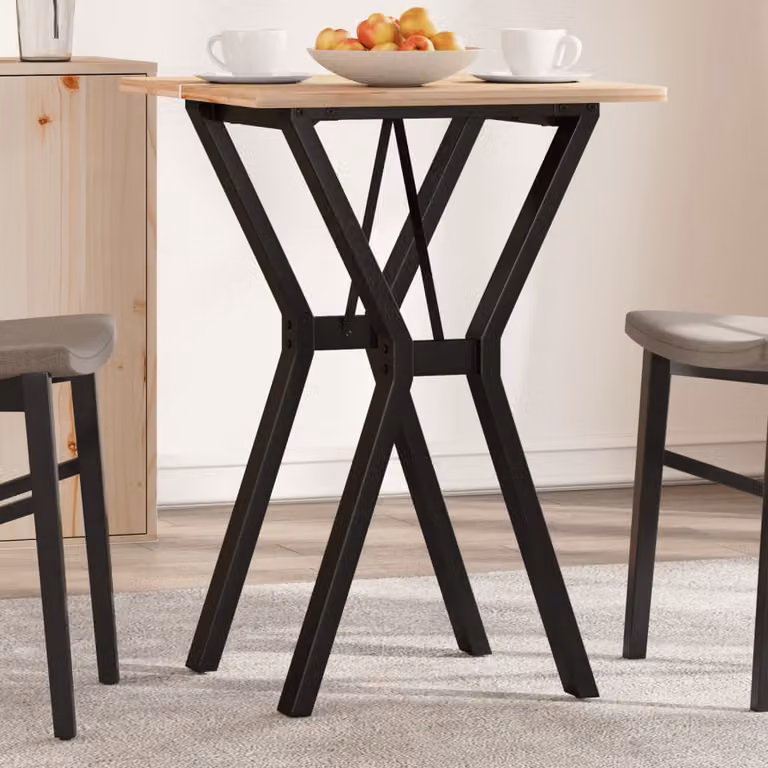vidaXL Gambe per Tavolo da Pranzo a Y in Acciaio Verniciato Nero L/P/H: 40 x 40 x 73 cm