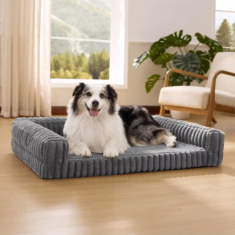 Cuccia ortopedica per cani di grossa taglia - 106 x 76 x 18 cm - realizzata in memory foam - rivestimento lavabile con cerniera