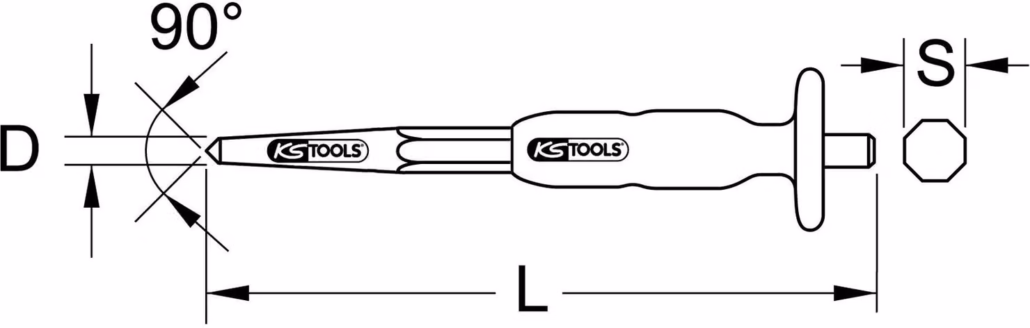 KS TOOLS 156.0243 Punzone centrale