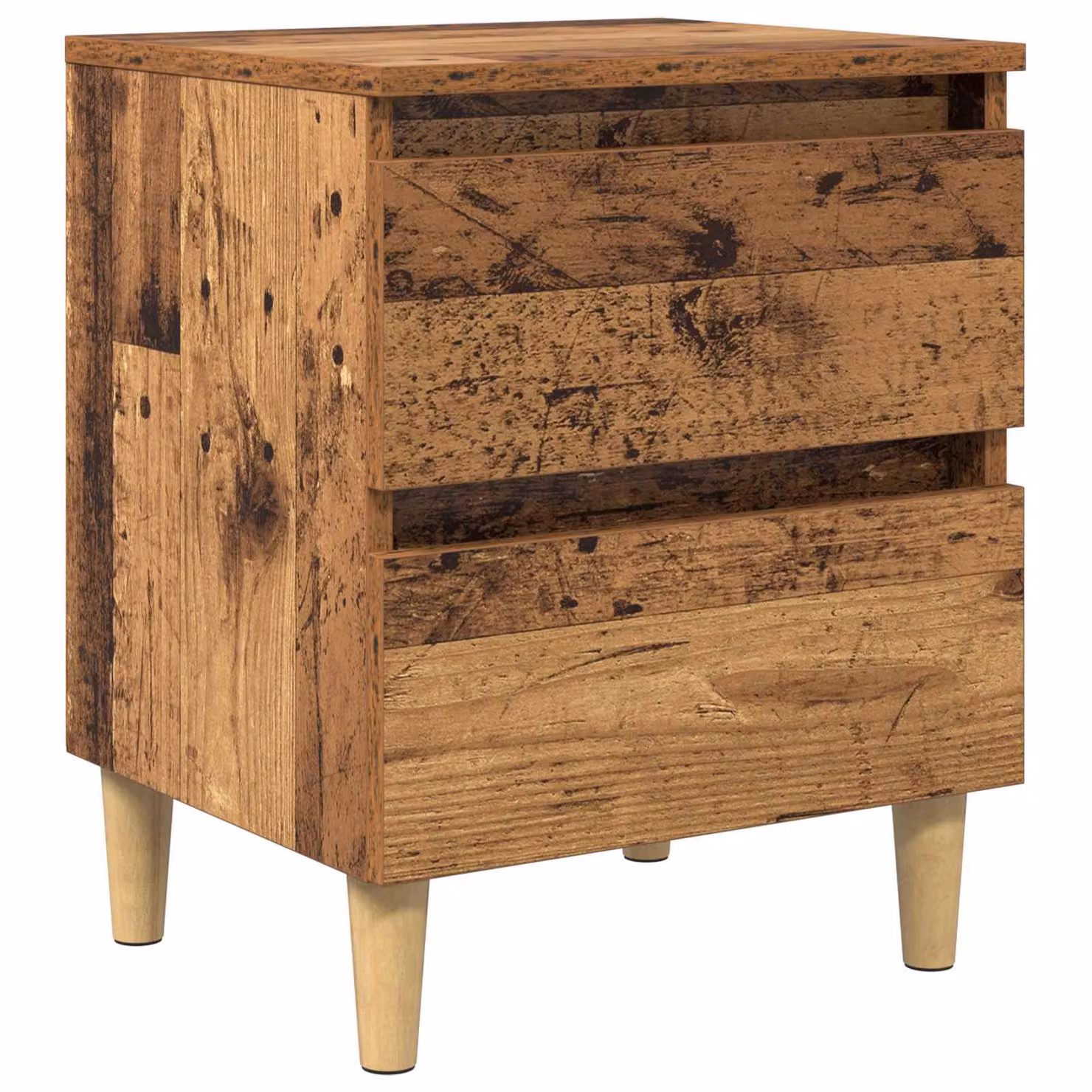 Armadietto per letto vidaXL in legno stile industrial colore marrone L 40 cm, P 35 cm, H 50 cm
