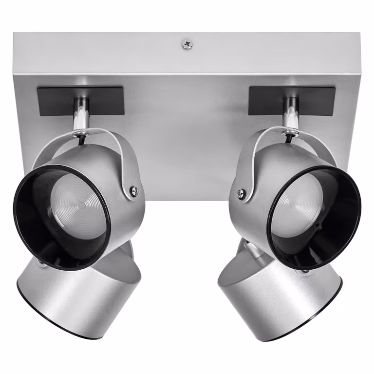 OSRAM DECOR SPOT JUPITER, 22W, 750lm, argento, faretto, teste orientabili, versatile, faretto per interni, colore della luce bianco caldo, ottica di alta qualità, facile installazione