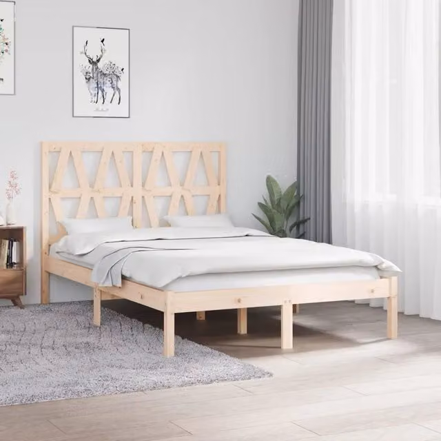 Giroletto vidaXL in legno massello di pino rustico non trattato L: 120 cm, P: 200 cm
