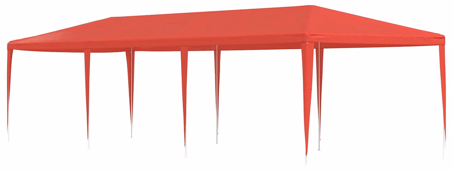 Tenda Party Rosso 900 x 300 x 255 cm PE e Acciaio