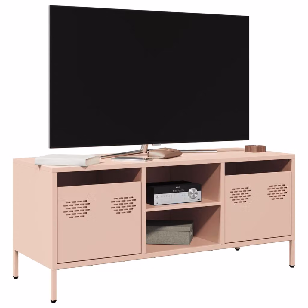 Mobile TV vidaXL Rosa in Metallo e MDF L/P/H: 101,5 x 39 x 43,5 cm