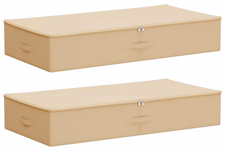 Scatola di Stoccaggio 2 pcs Crema 90 x 48 x 15 cm