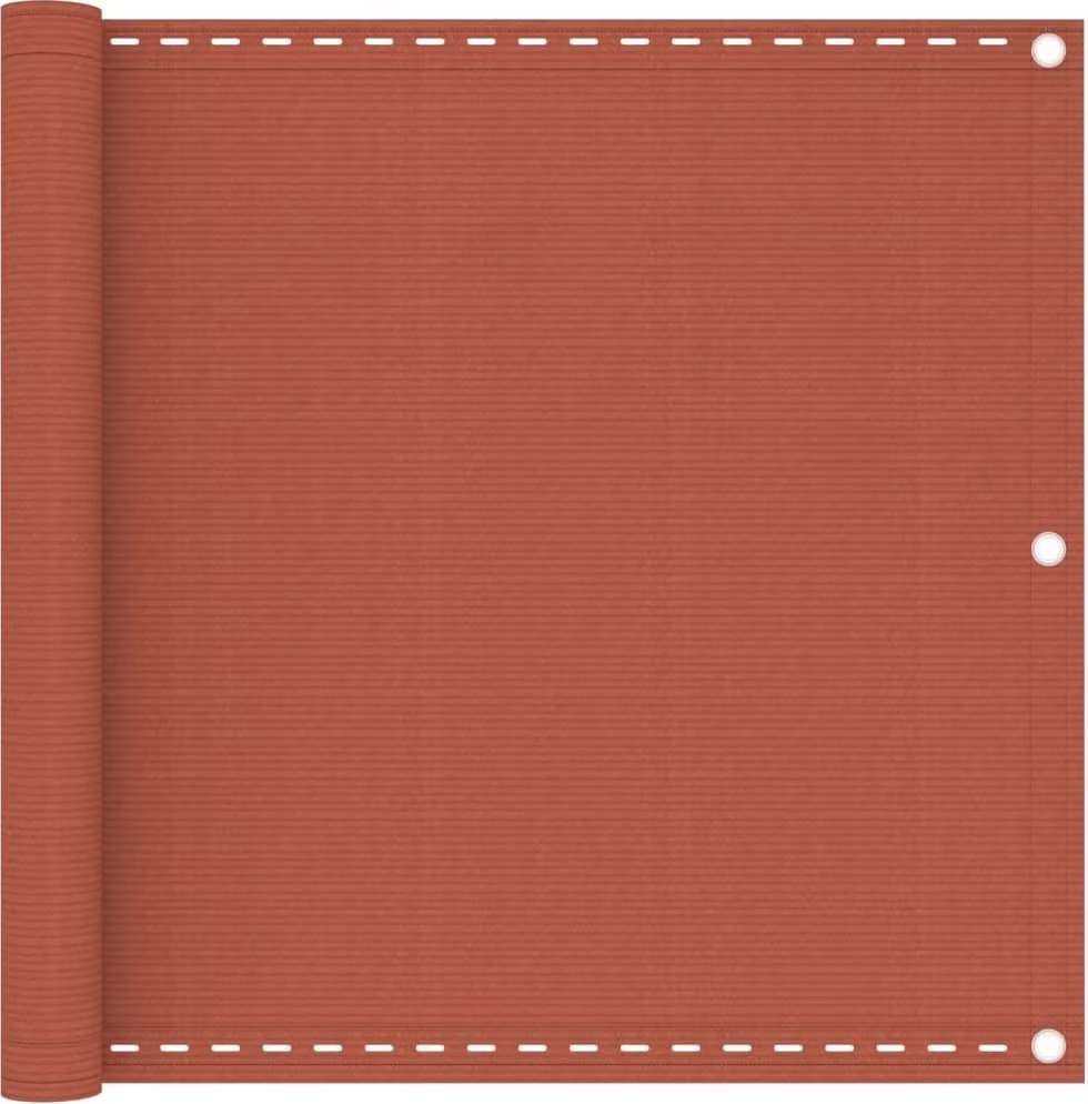 The Living Store Paravento per balconi rosso terracotta 90x600 cm HDPE