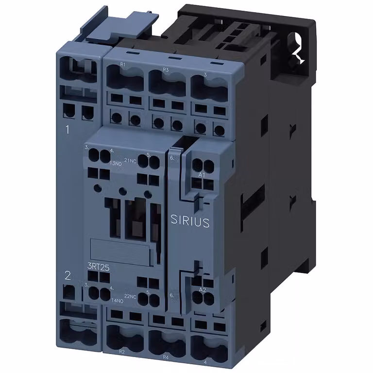 Contattore Siemens 2S+2Ö, AC-3, 11 kW, 230 V CA, 50 Hz, 4 poli, 2S+2Ö, 3RT25262AP00