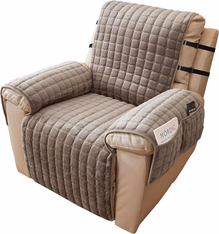 Copertura protettiva per poltrona, resistente ai graffi, 53 x 190 cm, con 4 tasche portaoggetti, ideale per poltrone relax