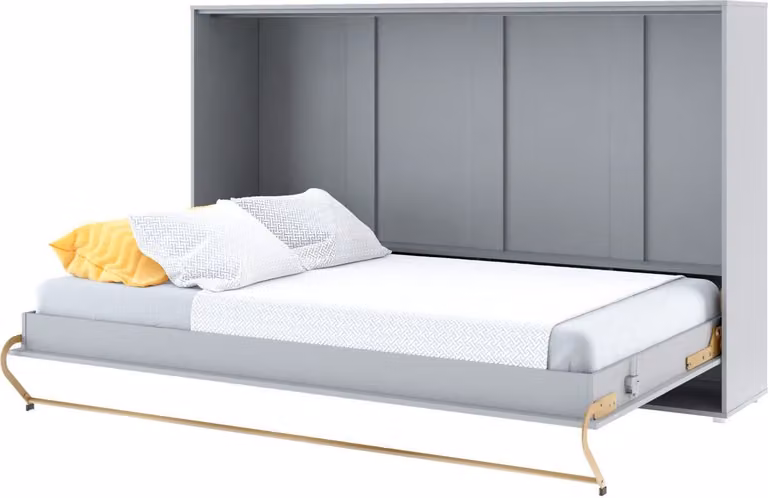 Letto a parete Armadio letto CONCEPT PRO CP-05 Orizzontale 120x200 GRIGIO OPACO Letto pieghevole a parete, armadio letto pieghevole, armadio con letto pieghevole integrato, letto funzionale
