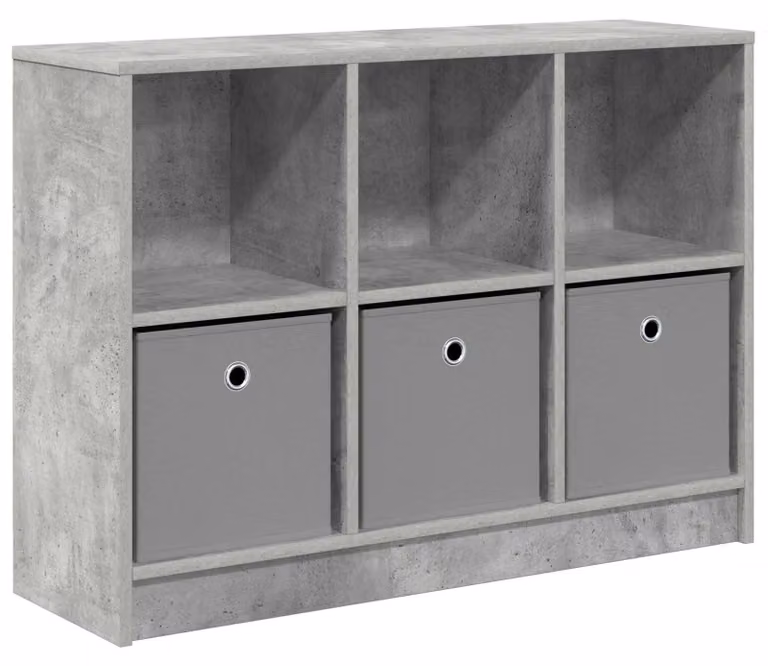 Credenza con cassetto Grigio cemento 88,5 x 27,5 x 63,5 cm