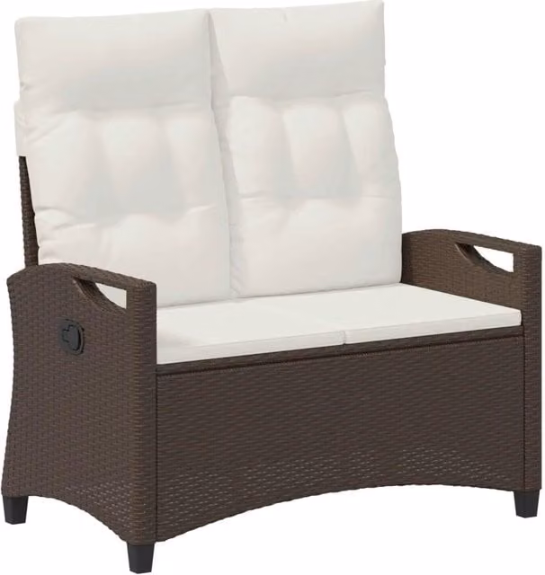 Panchina da Giardino | Panca da Giardino Marrone e Crema 105 x 60 x 112 cm