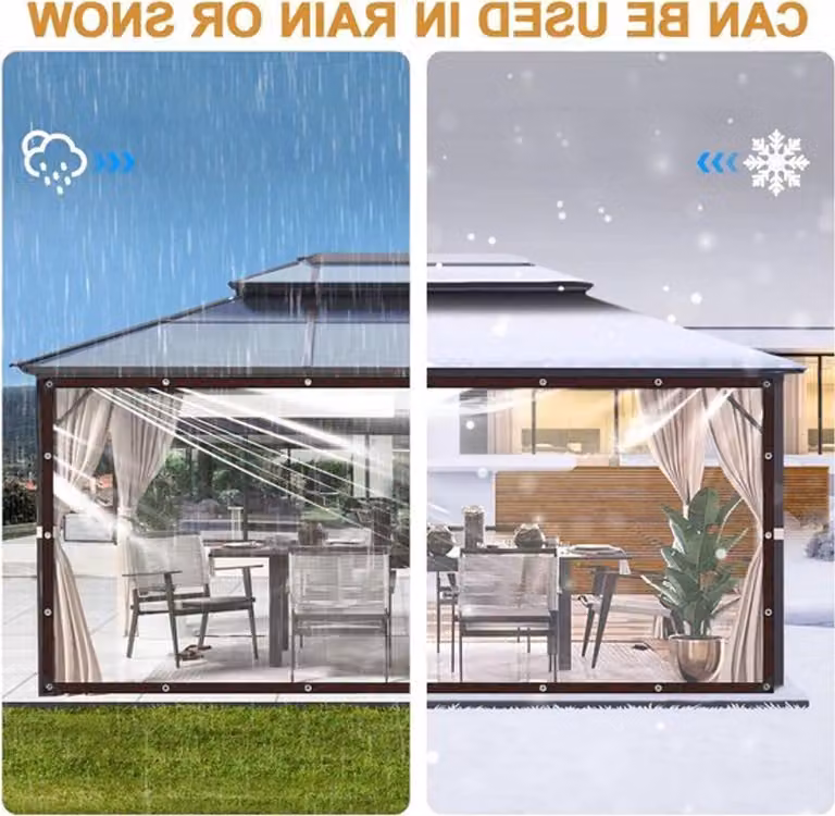 Telo impermeabile multifunzionale, 2x5 metri, con occhielli, ideale per proteggere mobili da giardino, balconi e per coperture resistenti alle intemperie