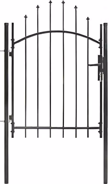 Cancello da giardino singolo Woerden in acciaio nero L: 100 cm, H: 125 cm