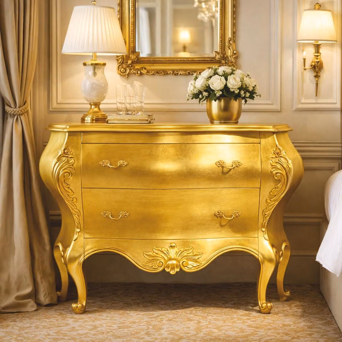 Casa Padrino cassettiera barocca oro 127,5 cm - Mobili barocchi - Italy