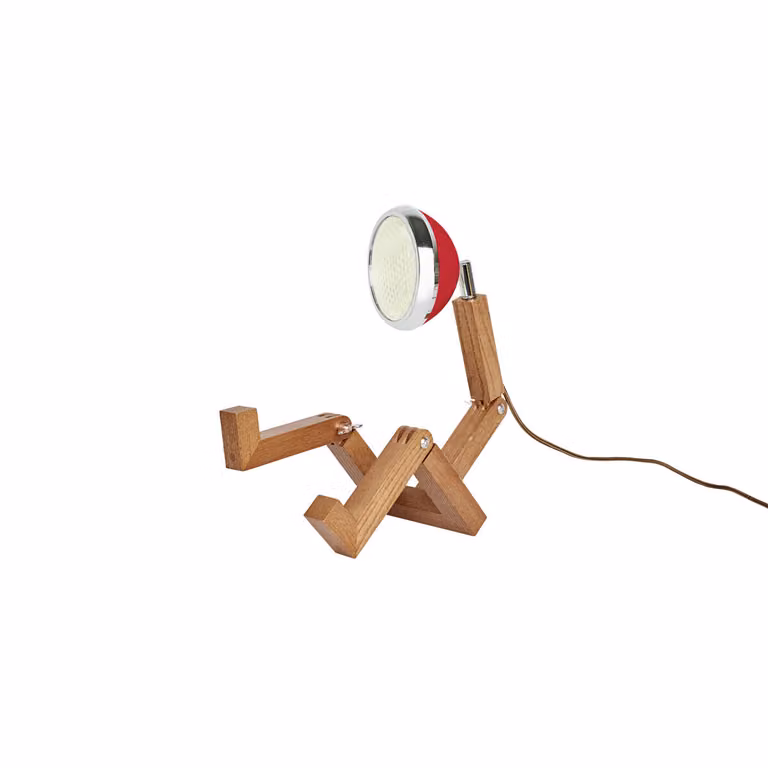 Mr Wattson - Mini lampada da tavolo a LED, Flash Red