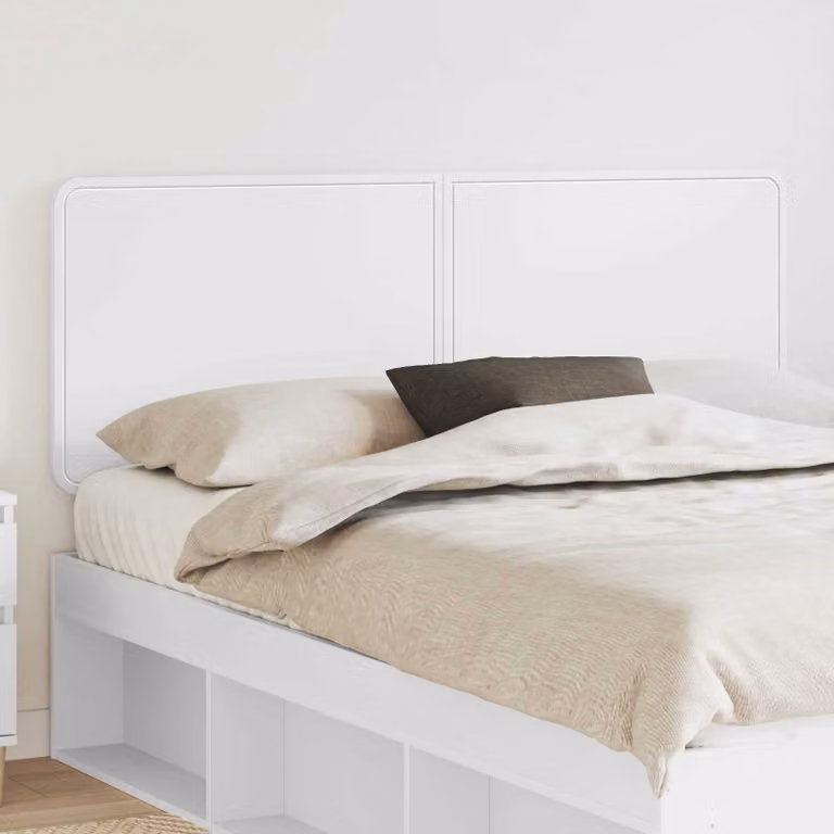 Testiera per letto moderna vidaXL in legno ingegnerizzato bianco opaco