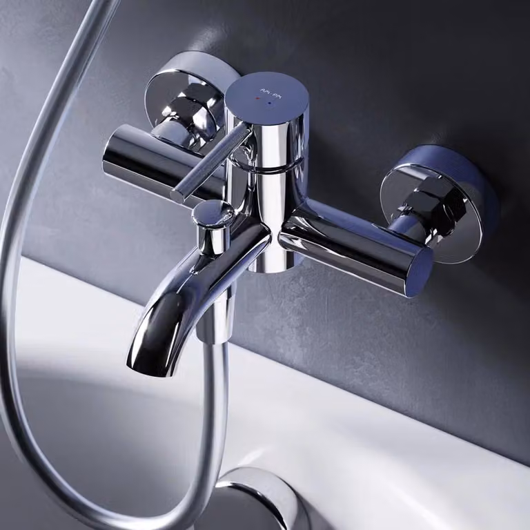 AM.PM Miscelatore per vasca Miscelatore per vasca Miscelatore monocomando cromato Rubinetti per vasca da bagno in ottone a parete