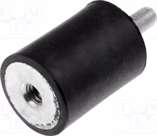 1 x Ammortizzatore antivibrante, diametro: 15 mm, lunghezza: 20 mm, gomma, filettatura M4, lunghezza filettatura: 10 mm, codice prodotto: DVA.2-15-20-M4-10