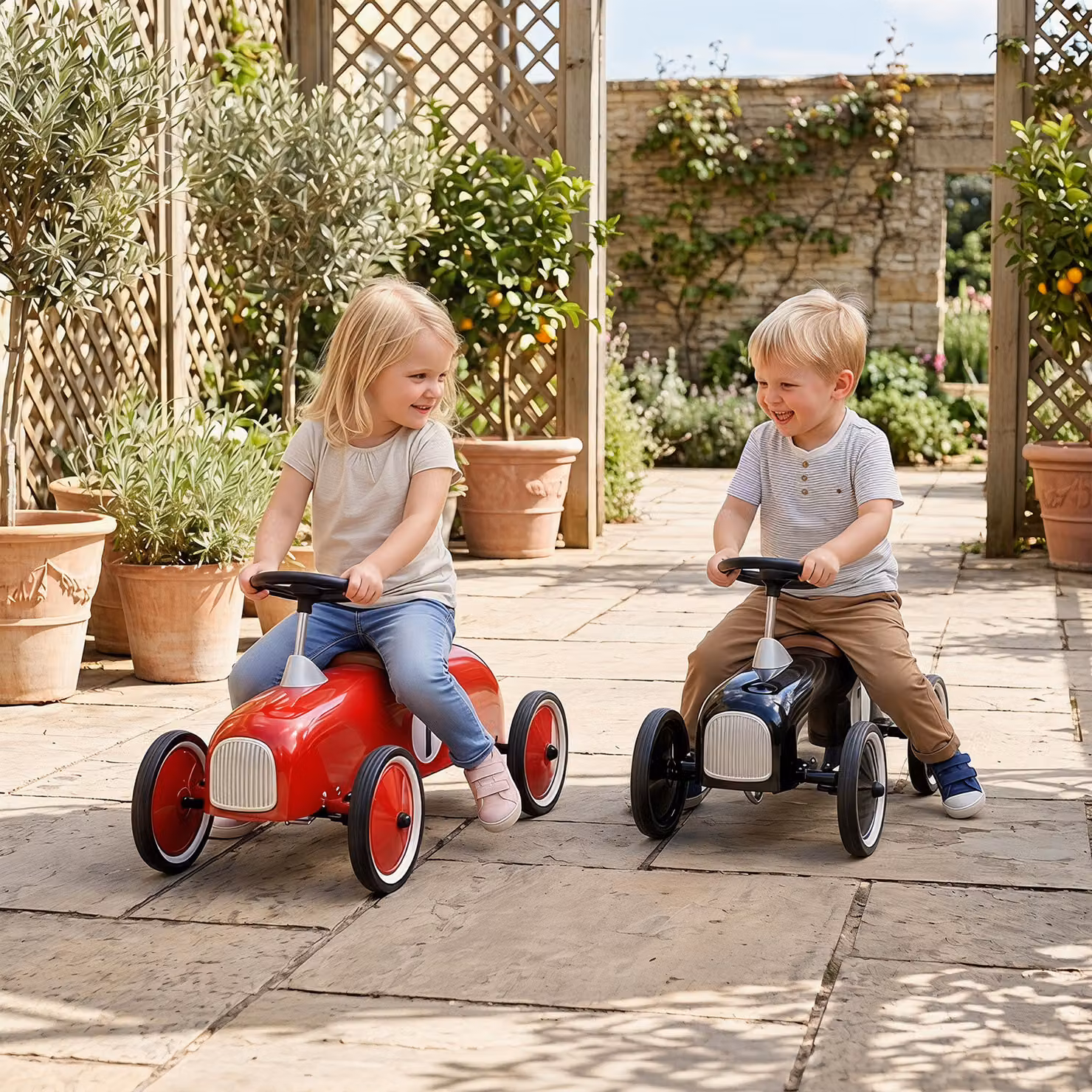 Costway Macchina da corsa cavalcabile per bambini dai 18 mesi in metallo con ruote silenziose e sedile ergonomico, Nero