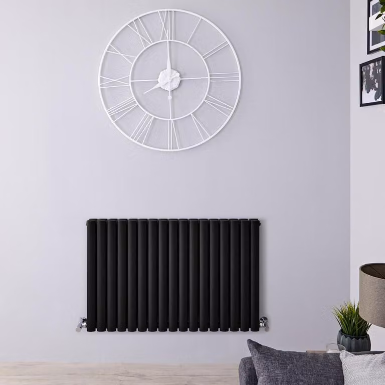 Radiatore Orizzontale Nero Opaco - 635 x 1000mm - 1250W - Revive