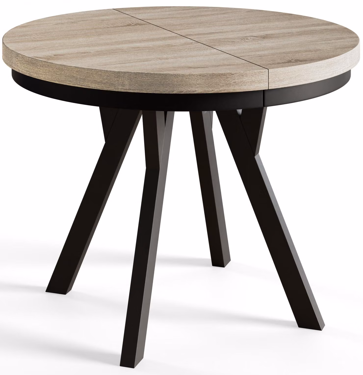 Alpi Moebel, Tavolo da Pranzo Evo, Tavolo per Mangiare Allungabile, Diametro da 90 - 190 cm, Sonoma