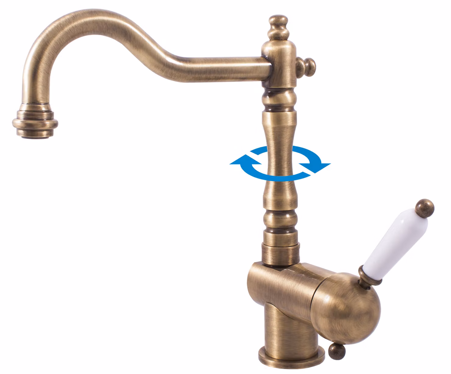 Miscelatore per lavello LABE - OLD BRASS, Colore: old brass, Dimensione: 1/2'' (L508.5/8SM)