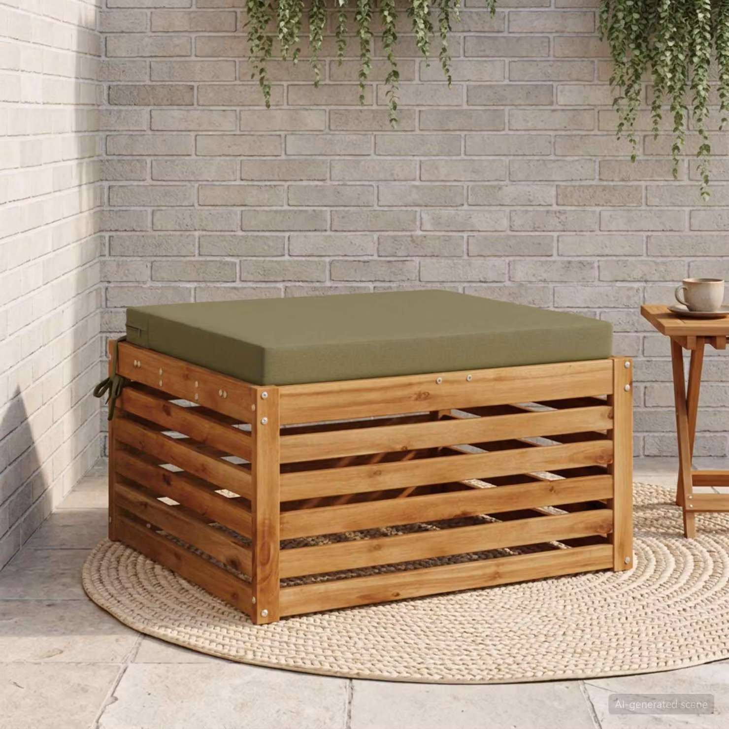 Cuscino per sedia vidaXL SOEST verde in poliestere con rivestimento rimovibile e resistenza UV