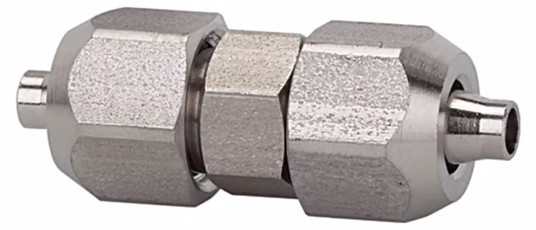 Raccordo diritto Riegler per tubo 10/8 mm, SW1 16, SW2 14, ES 1.4404