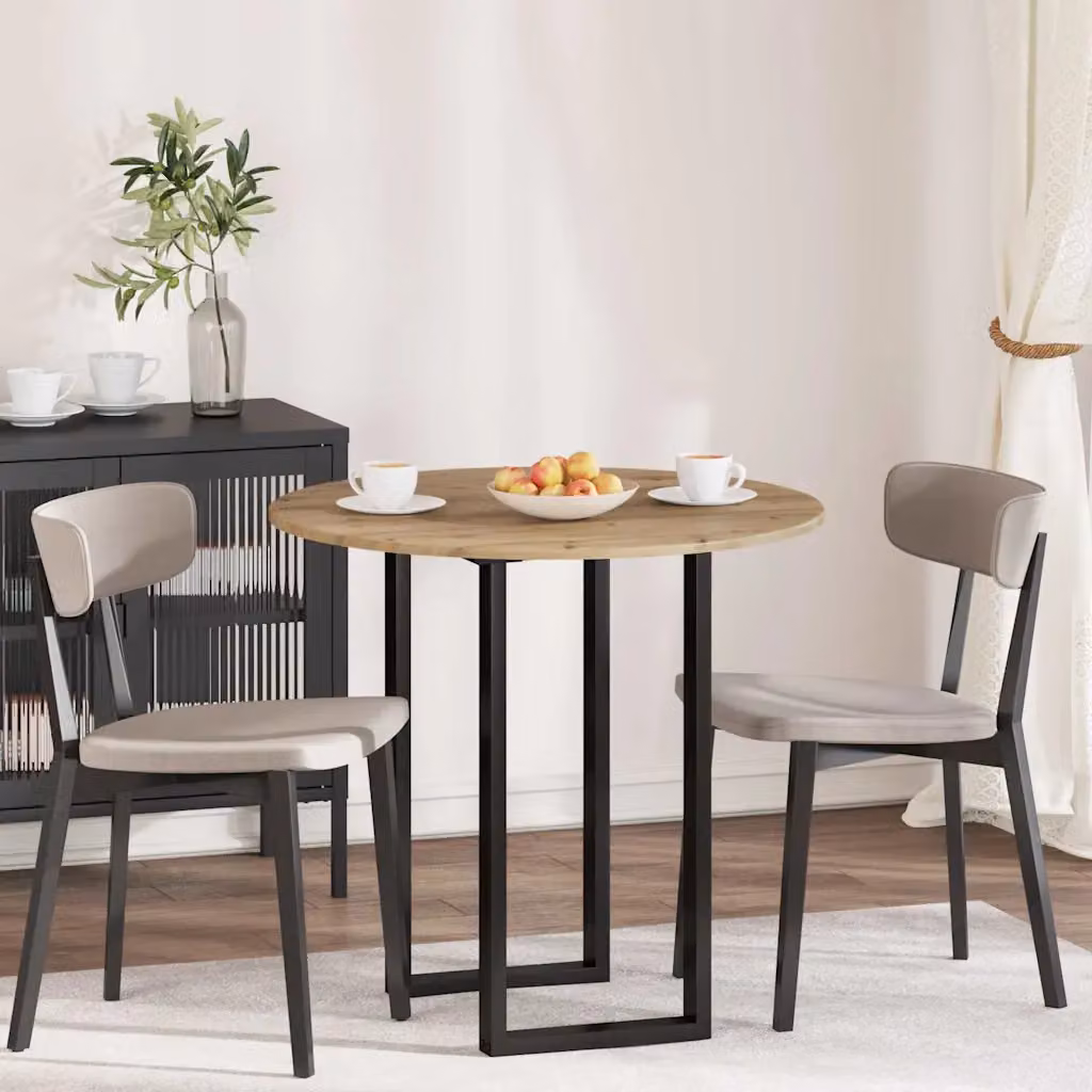 Piano del tavolo rotondo vidaXL in legno ingegnerizzato color rovere marrone, Ø 80 cm, H 1,5 cm