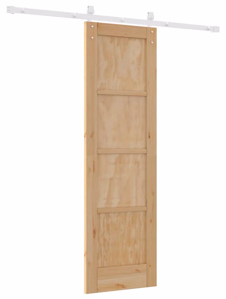 Porta scorrevole Naturale e Bianco 61 x 198,5 cm