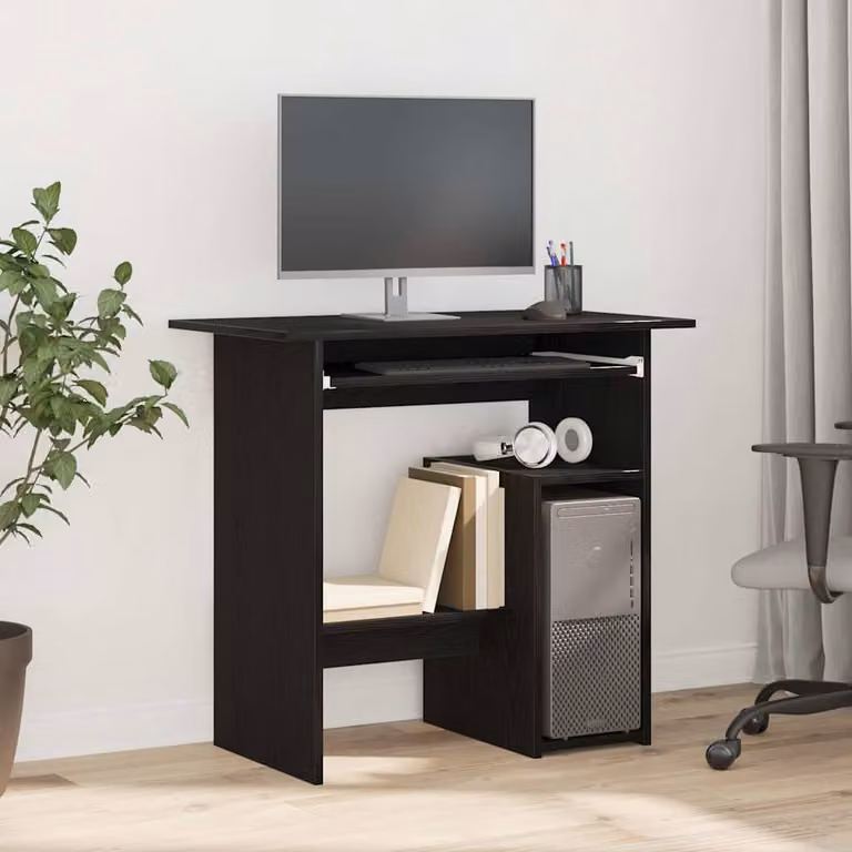 Maison Exclusive - Scrivania effetto rovere nero 80x45x74 cm Materiale ligneo
