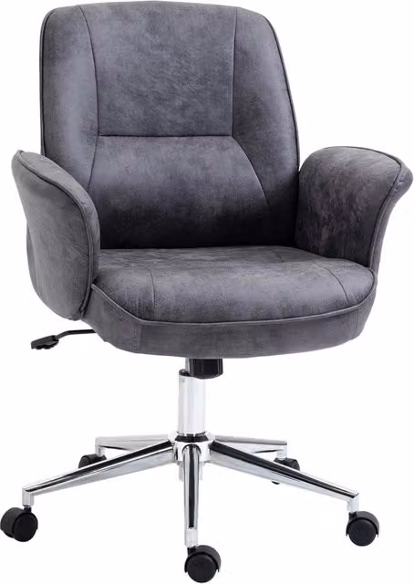 Sedia da ufficio ergonomica XXL con funzione dondolo, colore grigio, portata fino a 120 kg
