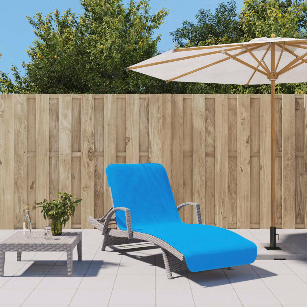 Set di 2 asciugamani da spiaggia vidaXL color turchese, asciugatura rapida e resistenti alla sabbia, L 75 cm x P 200 cm