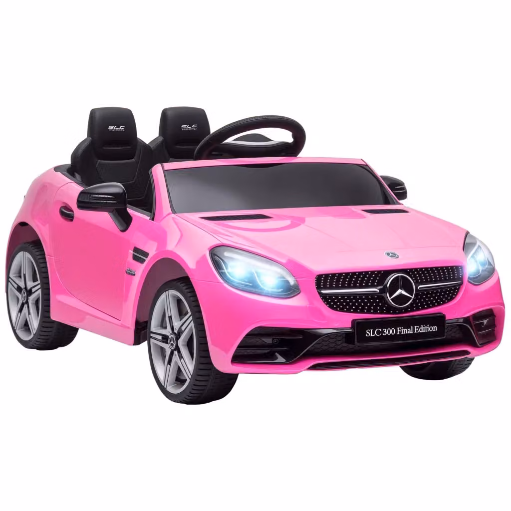 Macchina Elettrica Mercedes SLC per Bambini con Telecomando, Luci LED e Suoni, Colore Rosa, L: 107 cm, P: 62.5 cm, H: 44 cm – 2