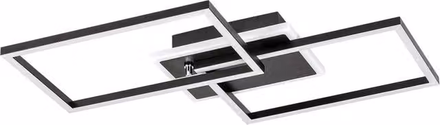 Plafoniera LED Rabalux Athelstan nero, design moderno rettangolare con luce bianca calda