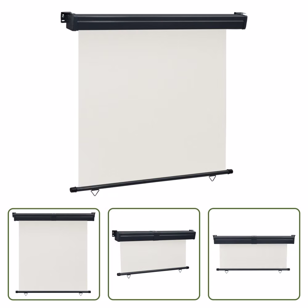 The Living Store Tenda da sole laterale per balcone 165x250 cm Crema