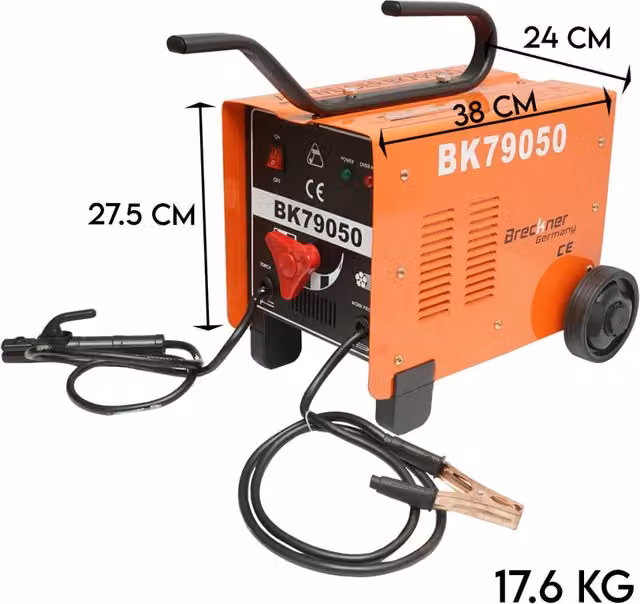 Saldatrice MMA 180A Breckner Germany arancione con elettrodo 1,6-3,2mm 220V