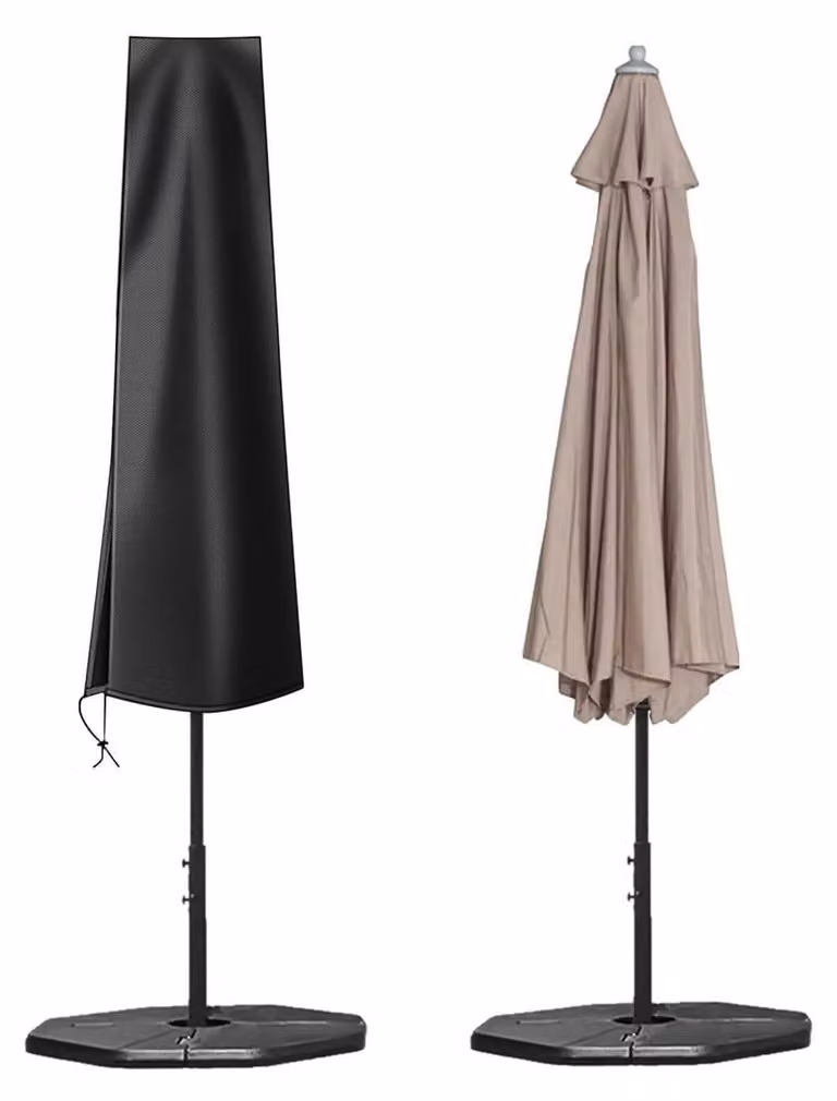 Copertura per ombrellone da mercato, 136 cm, colore nero, tessuto Oxford 600D, impermeabile, adatta per ombrelloni con diametro di 200 cm
